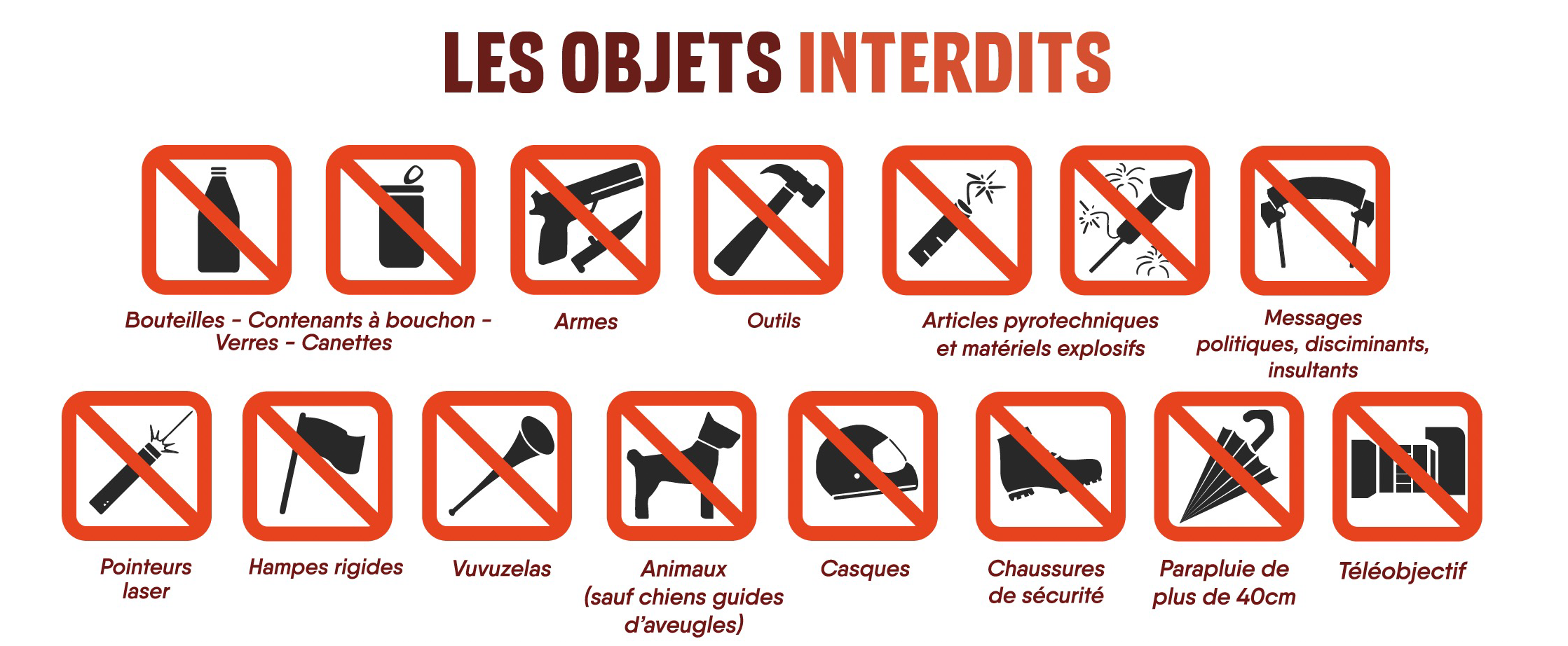 objets interdits